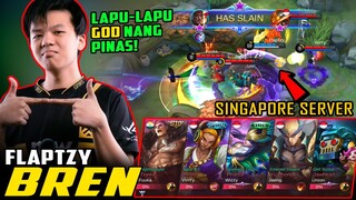 NAGWALA LAPU-LAPU GOD NANG PINAS! FIVE MAN BREN ESPORTS IN SINGAPORE SERVER ~ MOBILE LEGENDS