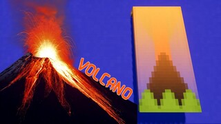 How to make an ERUPTING VOLCANO in Minecraft!