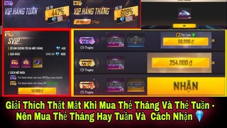 FreeFire | Giải Thích Thắt Mắt Khi Mua Thẻ Tháng Và Thẻ Tuần Để Nhận 💎 - Nên Mua Thẻ Tháng Hay Tuần?