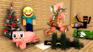 Monster School : CHRISTMAS TREE CHALLENGE - Minecraft Animation