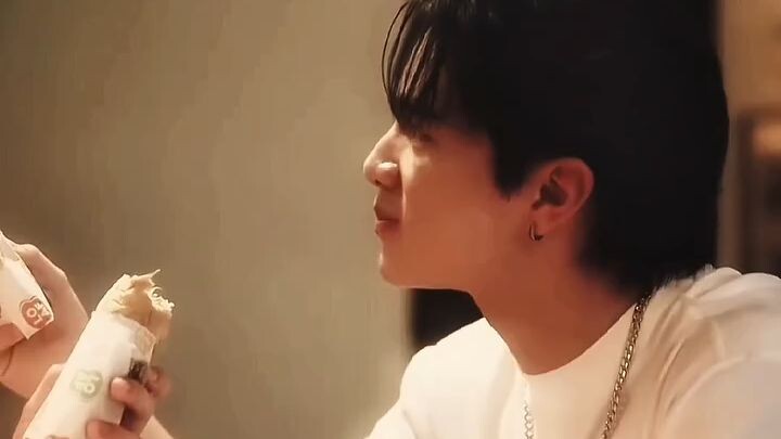 his hungry but with another food