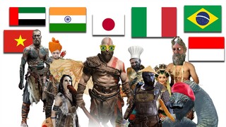 God Of War 4 in different languages meme