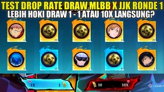 TEST DROP RATE DRAW EVENT MLBB X JUJUTSU KAISEN RONDE 1! LEBIH HOKI DRAW 1 1 ATAU 10X LANGSUNG