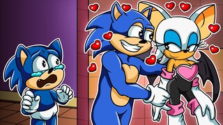 Baby Sonic So Sad With Father - Sonic Love Rouge the Bat - POOR SONIC'S LIFE | Crew Paz