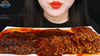 ASMR NẤM ENOKI ĐẬU ĐEN CAY 4