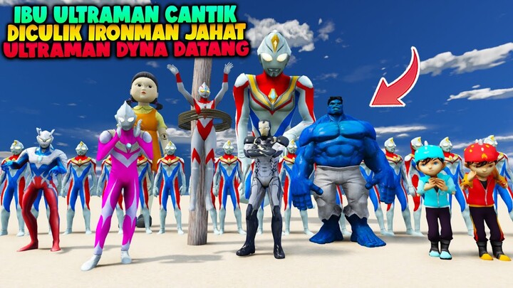 ULTRAMAN DYNA SERIBU BAYANGAN MEMBEBASKAN IBU ULTRAMAN CANTIK DICULIK IRONMAN HITAM - GTA 5 ULTRAMAN