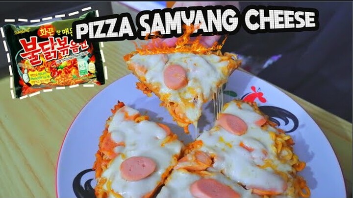 BUKA PUASA BIKIN PIZZA SAMYANG CHEESE!!! 🔥RESEP PIZZA SAMYANG ISTIMEWA🔥