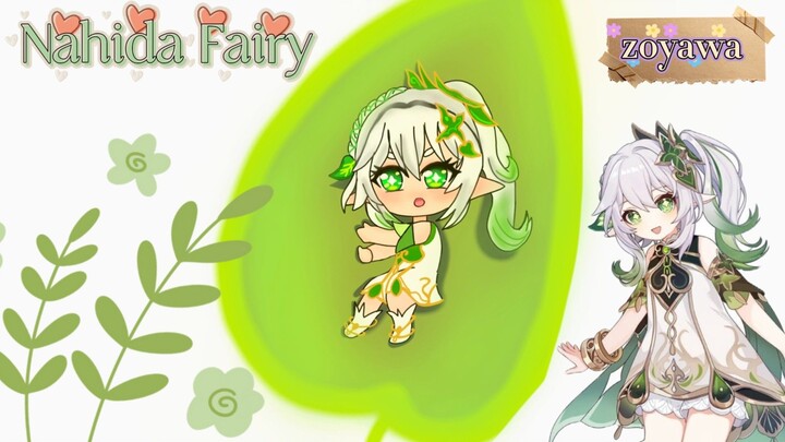 Nahida Chibi Version ^_^ udah kayak peri tidur di daun