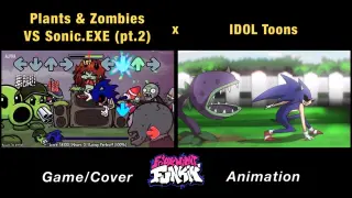 PVZ VS Sonic.EXE “BAD BASH” | Plants VS Rappers / Zombies | GAME x FNF Animation