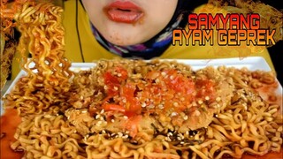 PEDAASS FULL || ASMR MIE SAMYANG AYAM GEPREK || RASANYA HURU HARA🙉🙉🙉|| ASMR INDONESIA