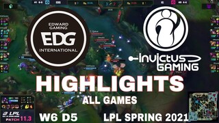Highlight EDG vs IG (All Game) LPL Mùa Xuân 2021 | LPL Spring 2021  Edward Gaming vs Invictus Gaming