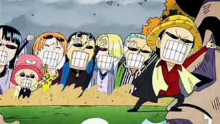 The Straw Hats in this little theater at One Piece are really cute.