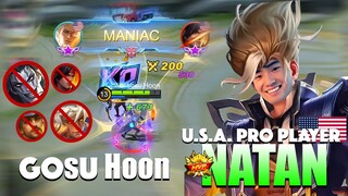 Natan Perfect MANIAC🔥 Natan 100% OP | Natan Gameplay By ɢᴏsᴜ Hoon ~ MLBB