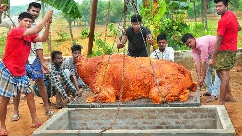 300 Kg WHOLE BEEF ROAST | 6 Hours Roasting a Whole Buffalo Tandoor | Beef Mandhi Recipe