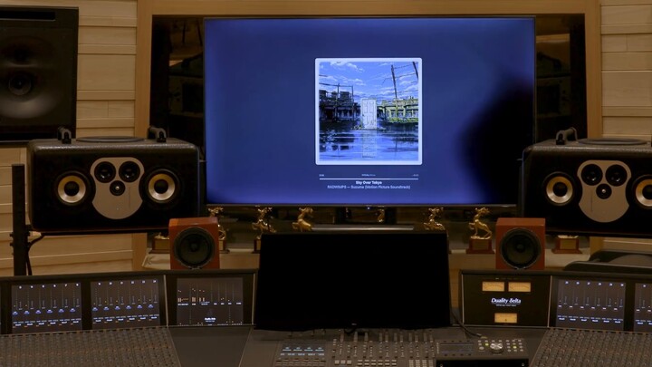 Lắng nghe thật to bản ost【Hi-res】của RADWIMPS "Over Tokyo" Makoto Shinkai trong phòng thu triệu đô