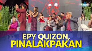 Epy Quizon, pinalakpakan ng kanyang co-cast sa Dirty Linen finale mediacon