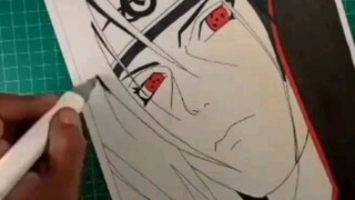 Menggambar Karakter Uchiha Itachi