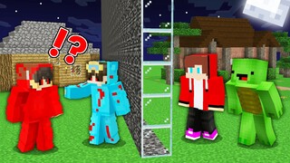 MEGA BUILD CHALLENGE - OMZ EXE & CASH EXE vs JJ & MIKEY in Minecraft Maizen
