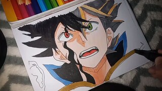 Menggambar Asta "Pantang menyerah adalah Sihirku" [ Black Clover ] Part 2/2