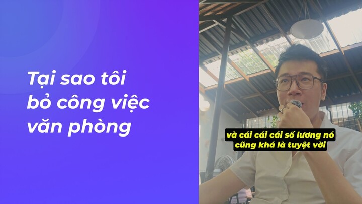 Tại sao tôi bỏ công việc văn phòng và bạn cũng nên có dự phòng.