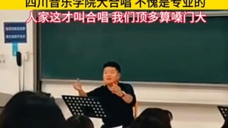 人家这才叫大合唱，不愧是专业的，我们那顶多算比嗓门大 #音乐 #民谣 #勇气