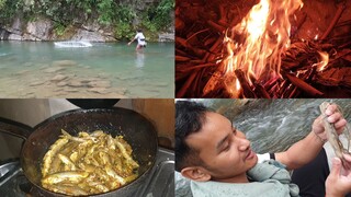 fishing in Nepal | cast net fishing | himalayan trout fishing | fish frying and eating with solmari