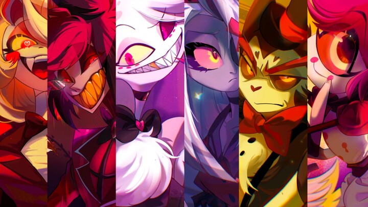 Who finished drawing the newly designed main cast for Hell Inn?