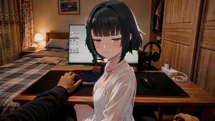 นักดนตรีหญิง: แค่เล่นเกมอย่างเดียวเหรอ? ฉันยังไม่สนุกเท่าเกมเลยนะ?