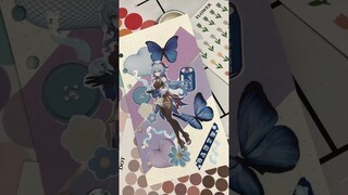 ❄️Ganyu✨ Blue&Violet Theme #youtubeshorts #journal #journaling #shortsfeed #youtube #shortfeed