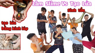 Cuộc Thi Tạo Slime Vs Tạo Lửa Sinh Tồn Bằng Kính Lúp [ Trang And Vinh ]