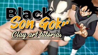 Black Son Goku clayart tutorial.