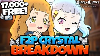 HOW TO GET 17,000+ CRYSTALS/TIX FREE EVERY MONTH! F2P CURRENCY GUIDE! - Black Clover Mobile