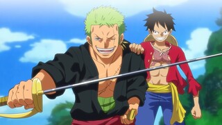 Luffy Gives Shanks' Gryphon Sword to Zoro - One Piece