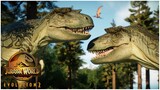 Albertosaurus fights Styracosaurus - Jurassic World Evolution 2 | Prehistoric Life [4K]