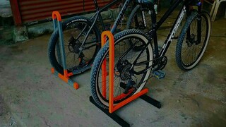 Diy Bike stand using 1.5mm galvanized square pipe, bicycle stand, how to make it, WELDING PROJECTS