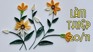 Cách làm thiệp 20/11-Cách làm thiệp đơn giản và đẹp|  Cách làm bưu thiệp 20/11 tri ân|thiệp Handmade