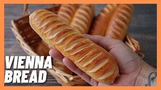 Vienna Bread | ขนมปังเวียนนา  หอมนุ่มนมเนย ขนมปังนวดมือ  นวดไม่เกิน 15 นาที ได้ฟิมล์ , สอนวิธีนวด
