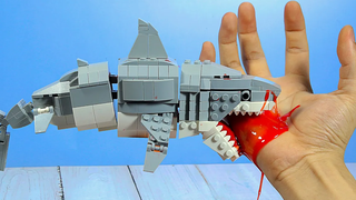 Lego Shark ในชีวิตจริง - Lego Stop Motion Cooking & ASMR