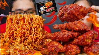 SAMYANG KOREAN FIRE NOODLES + SPICY KOREAN CHICKEN | SPICY CHALLENGE X 2