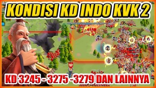 PERKEMBANGAN KINGDOM INDO DI KVK 2 ROK !! 3275 3279 3245