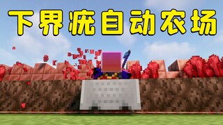 我的世界：鬼才设计，下界疣农场，全自动挂机