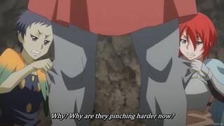 2 girls are pitching gobrou's leg hard! Re:Monster Episode 3