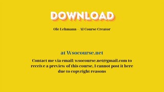 (WSOCOURSE.NET) Ole Lehmann – AI Course Creator