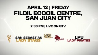 NCAA S99 women’s volleyball game for April 12