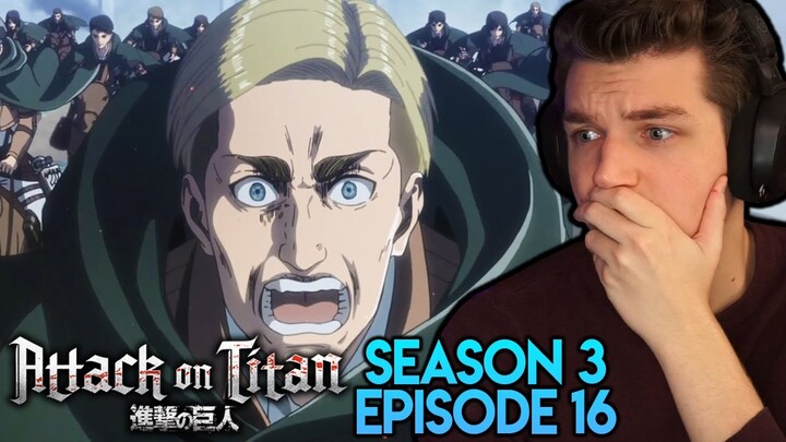 Erwin's Final Charge | Attack on Titan REACTION Season 3 Episode 16 (Perfect Game)