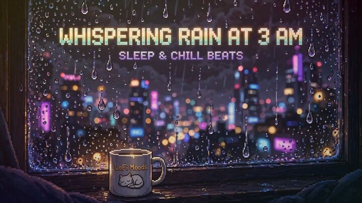 Whispering Rain at 3 AM 🌧️ Deep Sleep & Stress Relief LoFi [Insomnia Relief] - LoFi Moods