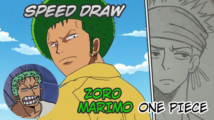 Menggambar zoro pendekar tersesat - One Piece