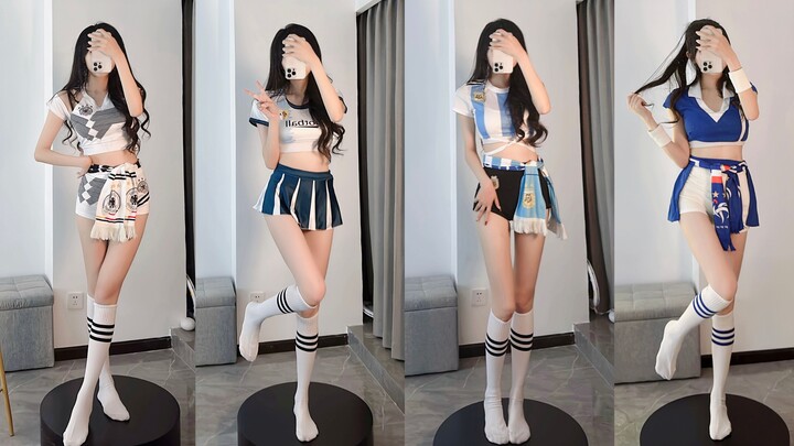 Cheering for the World Cup Final! Soccer Cheerleader Compilation~