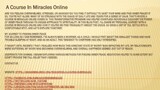 A Course In Miracles Online