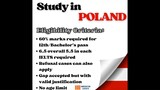 Opportunity for Students Study Visa for Poland